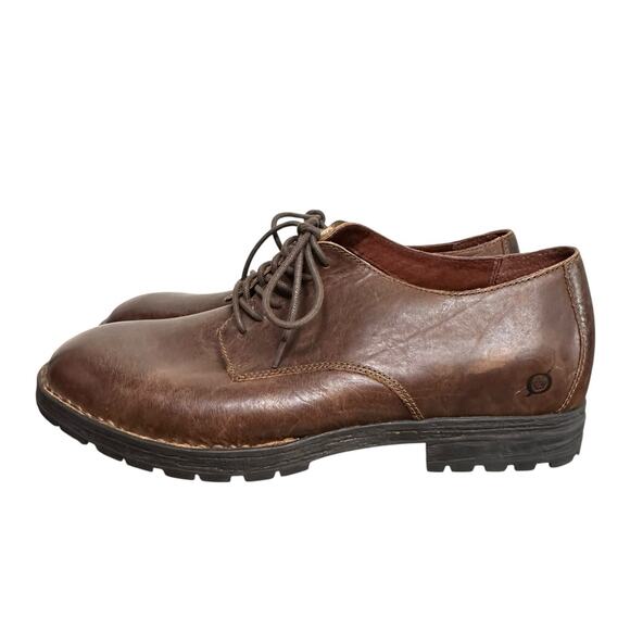 Born Men’s Brown Leather Casual Lace Up Oxford Shoes Comfortable H56941 Size 13M - Picture 5 of 13